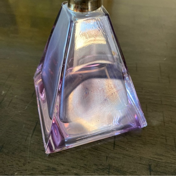 Vintage Perfume Bottle Italy Glass Stopper Iridescent Pyramid - Picture 6 of 9